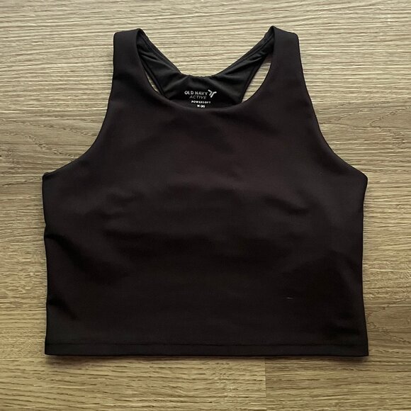 EUC: Old Navy Active Black PowerSoft Sports Bra Size: 8 - Picture 1 of 3